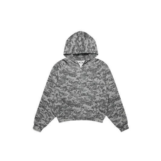 Mertra Glitch Zip Hoodie - (CAMO)