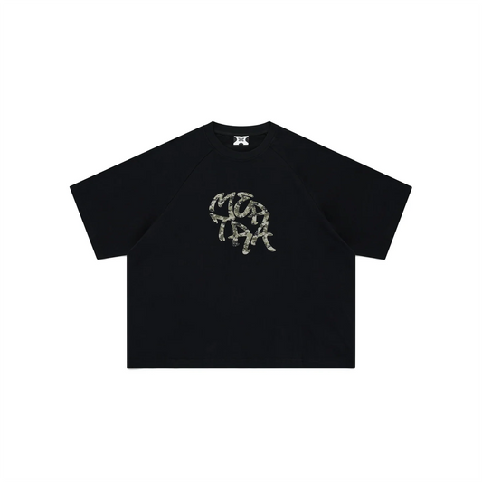 Mertra Glitch Tee - (BLACK)