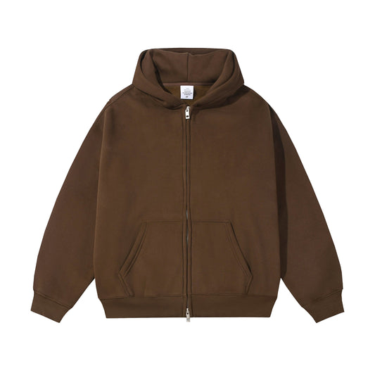 21Dripzz Essential Zip Hoodie - Brown