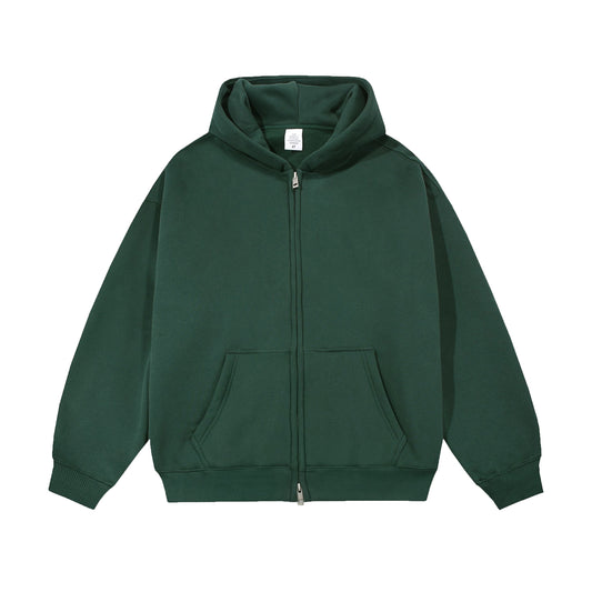 21Dripzz Essential Zip Hoodie - Green