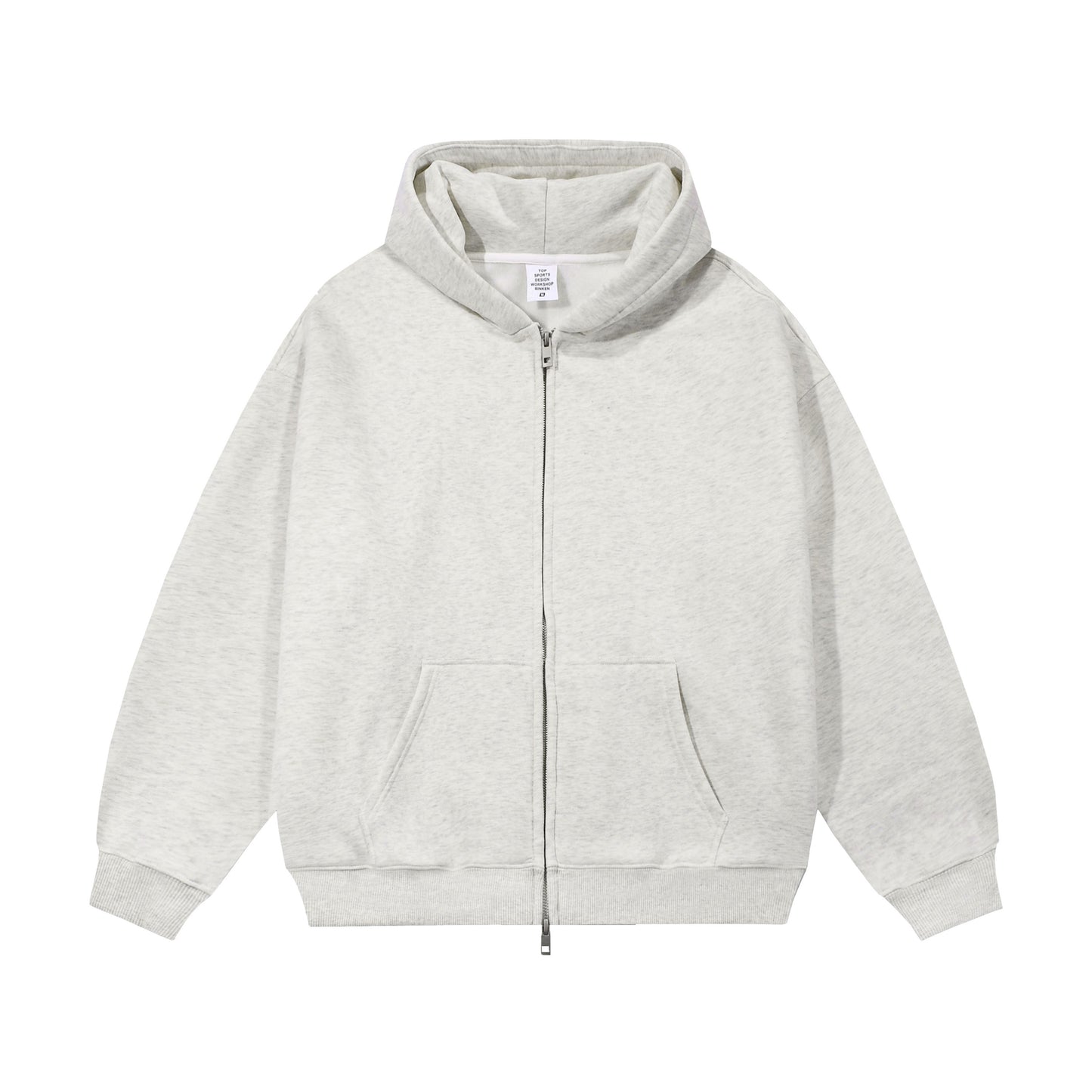 21Dripzz Essential Zip Hoodie - Light Grey