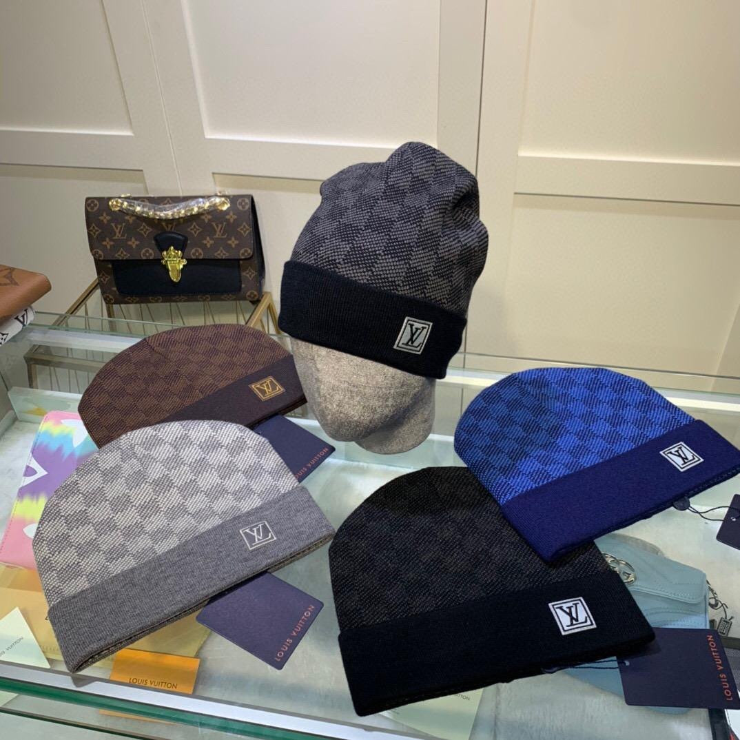 LV Classic Beanies - (BLACK/GOLD/GREY/TRIPLE BLACK/BLUE)