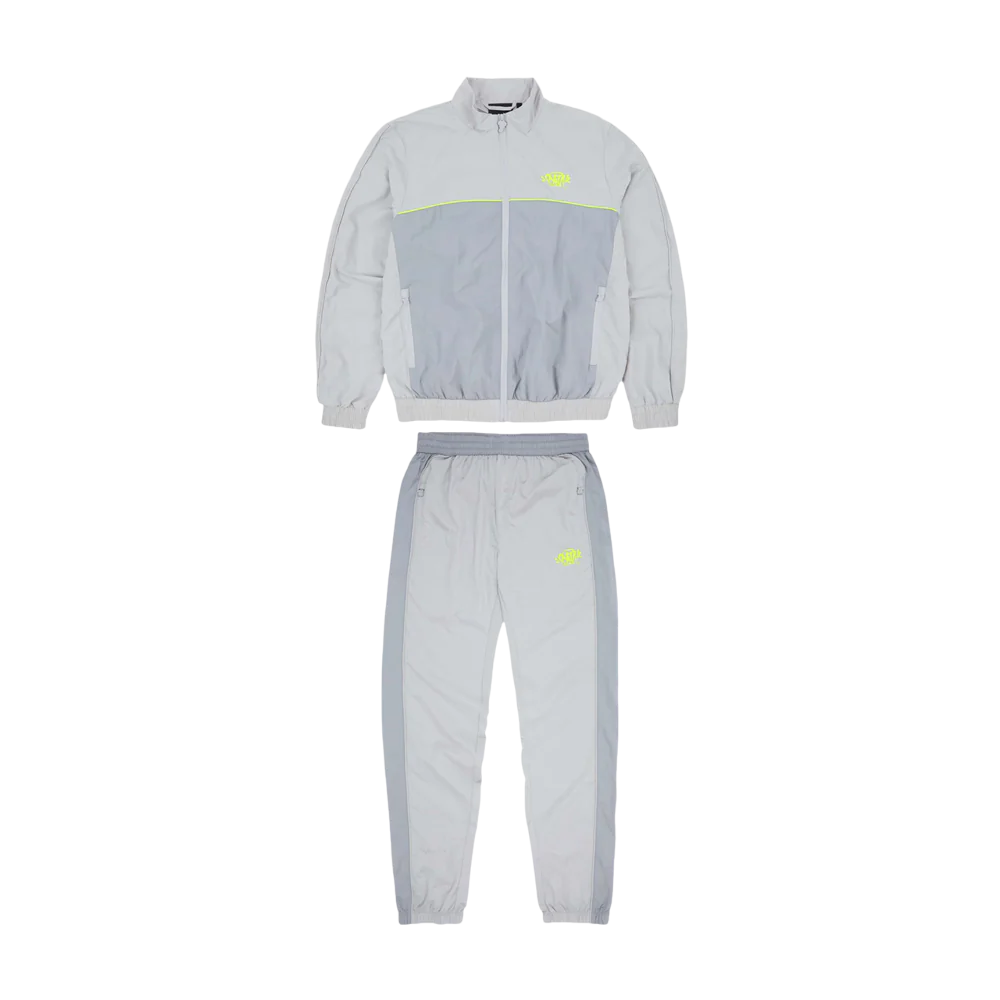 Syna World Shellsuit - (LIGHT GREY/VOLT)