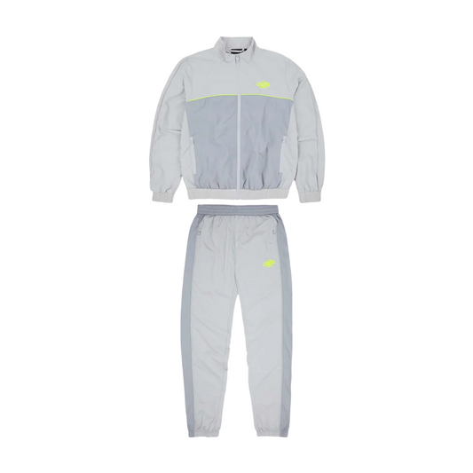 Syna World Shellsuit - (LIGHT GREY/VOLT)