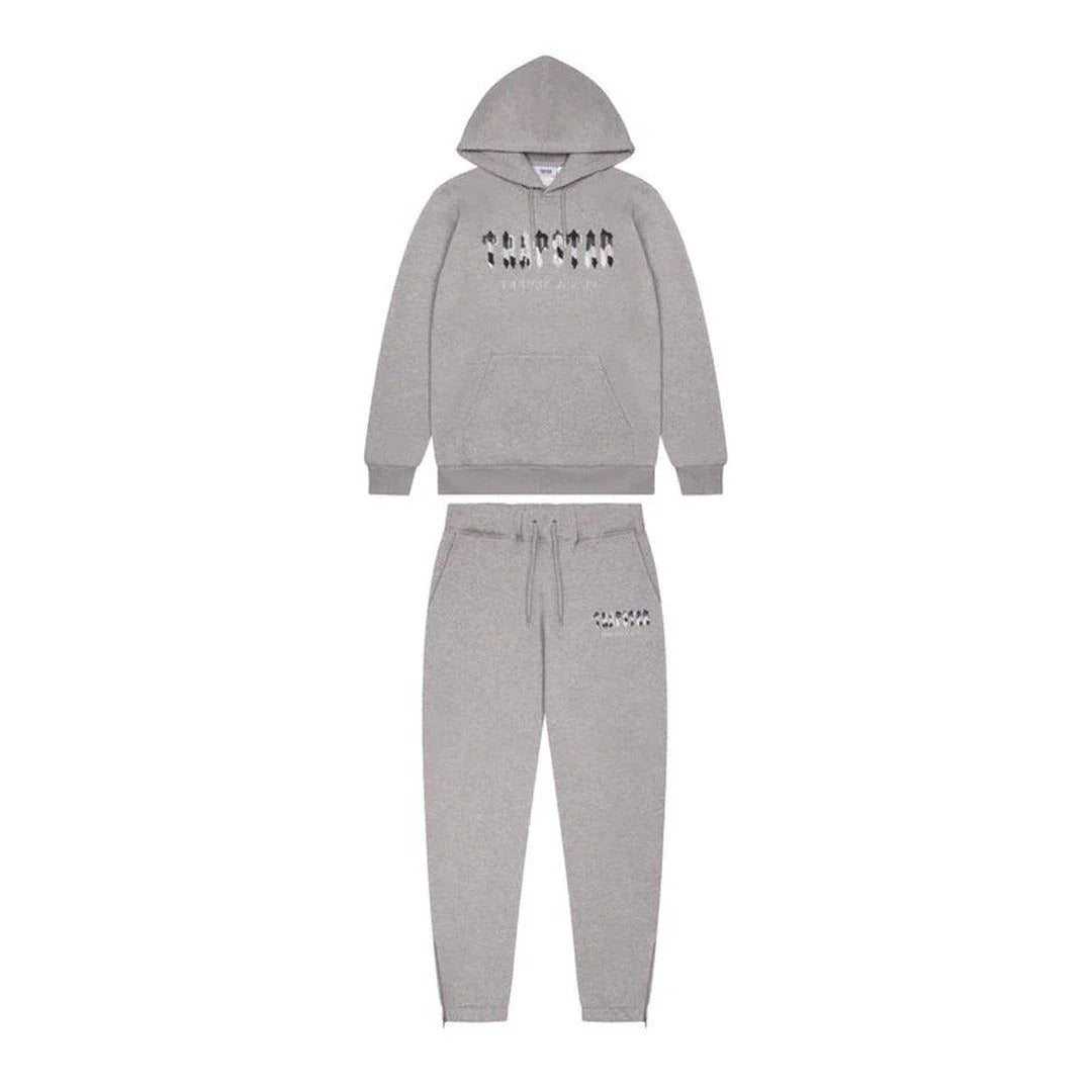 Trapstar Chenille Camo Decoded Hooded Anniversary Tracksuit - (GREY)