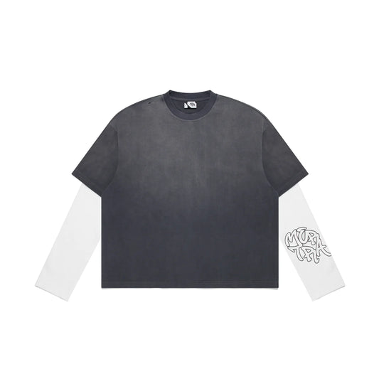 Mertra Layered Tee - (GREY)
