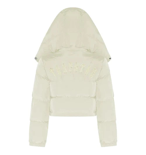 Trapstar Women's Irongate Detachable Hooded Puffer Jacket - (CREAM)
