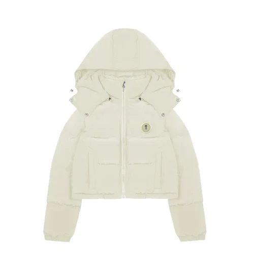 Trapstar Women's Irongate Detachable Hooded Puffer Jacket - (CREAM)