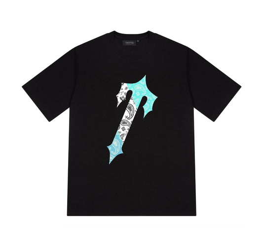 Trapstar Irongate Paisley Tee Black/Teal