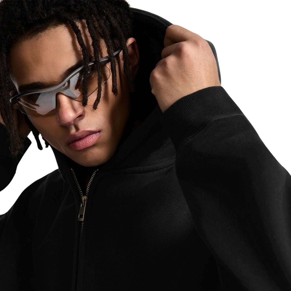 21Dripzz Essential Zip Hoodie - Khaki