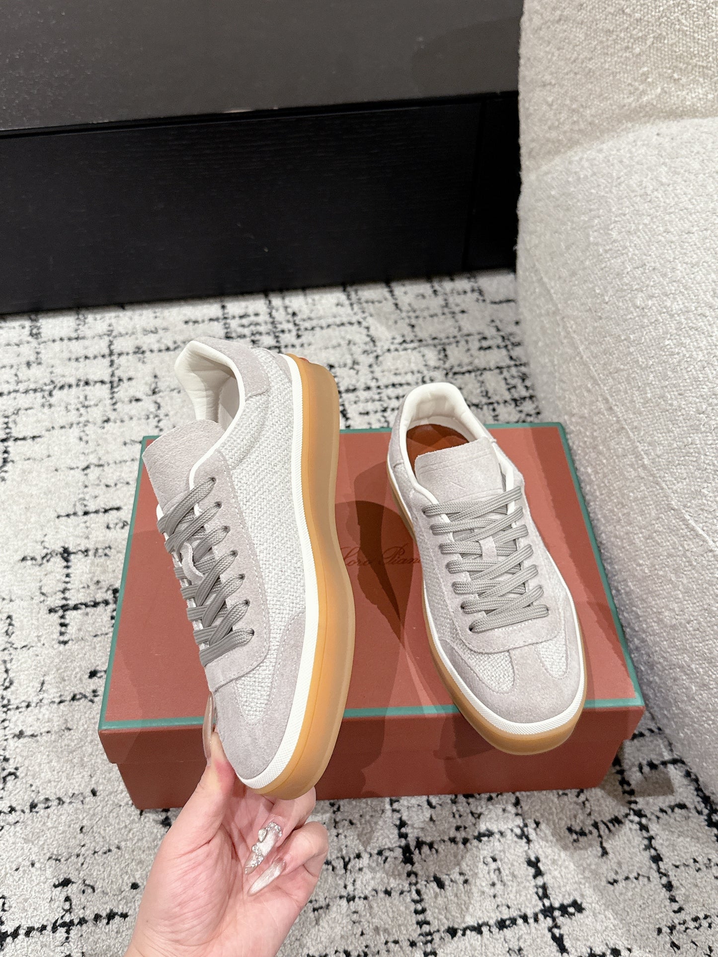 Loro Piana Tennis Walk Denim Light Cream
