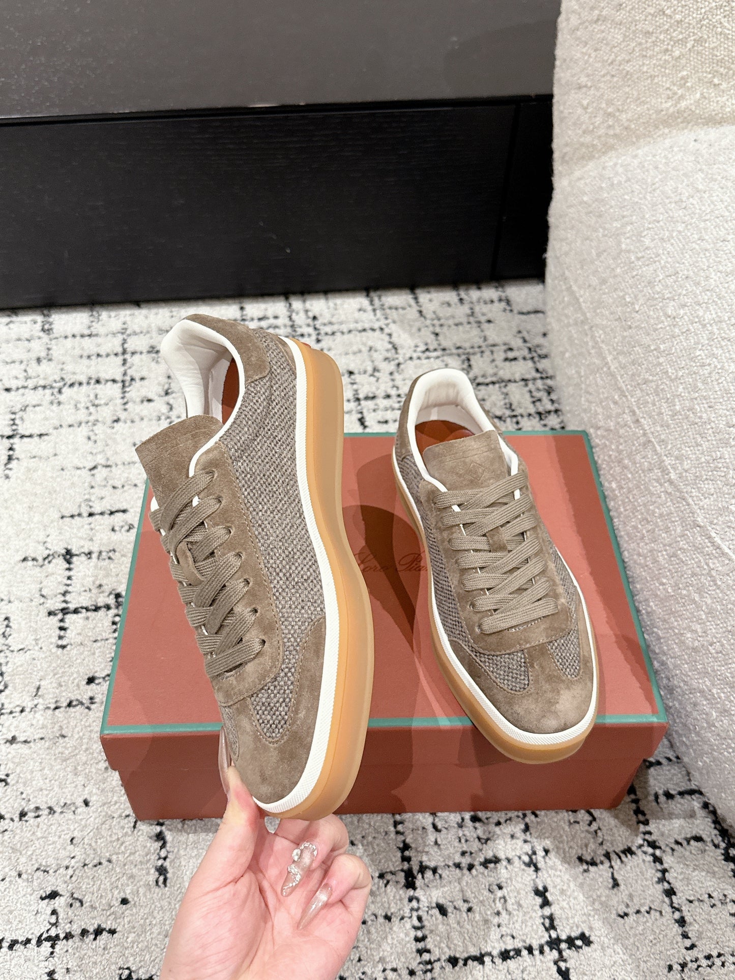 Loro Piana Tennis Walk Denim Cream Brown